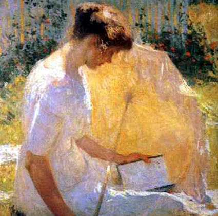 The Reader, 1910, Frank Weston Benson