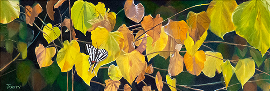 Black and White, 10 x 30", Oil, © AW Trusty