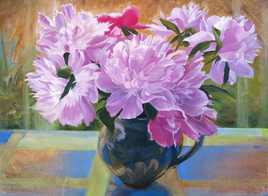 Peonies in Provencal Pitcher ©Ann Trusty