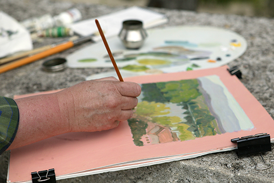 photo of John Hulsey's painting workshop in Avignon.©Robert Copeland