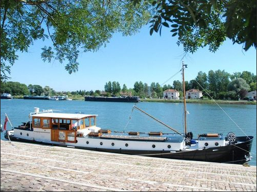 photo of river barge in France