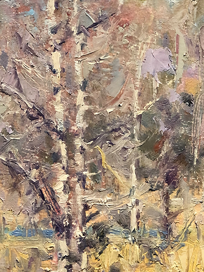 Winter Creek - Step 3, 14 x 11", Oil, © Dan Beck