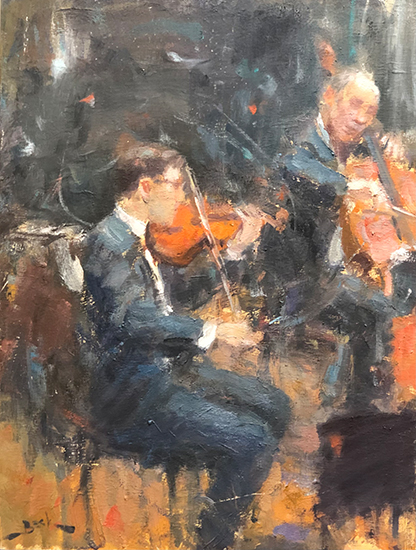 Strings, 16 x 12" Oil, © Dan Beck