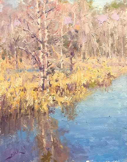 Winter Creek, 14 x 11", Oil, © Dan Beck