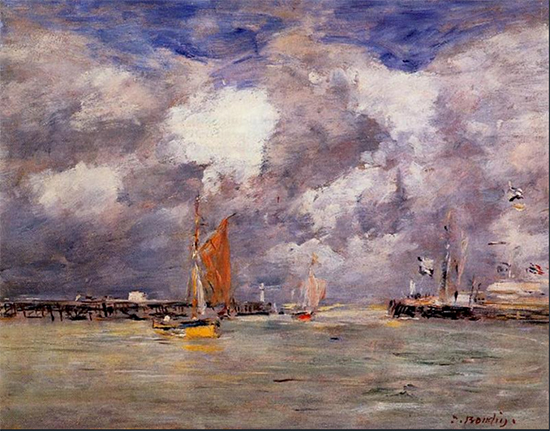 High Tide at Trouville, 1894, Eugene Boudin