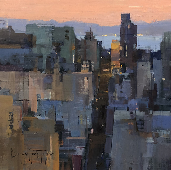 Bay Area Twilight, 12 x 12", Oil, ©Bryan Mark Taylor