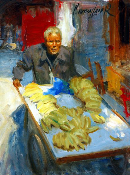 Oil Painting of a Banana Man © Ken Cadwallader