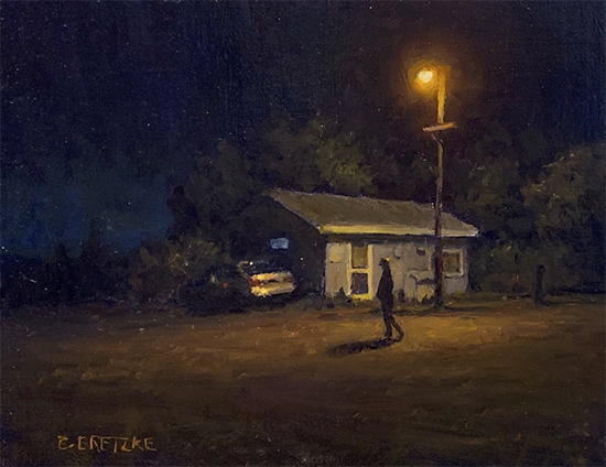 Warm Light, Cold Night, Oil, © Carl Bretzke