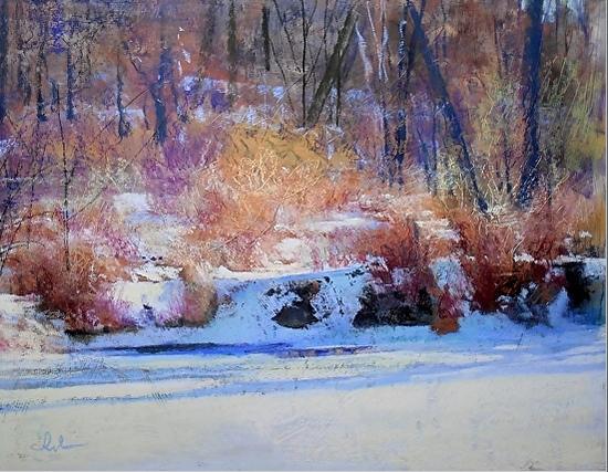Pastel Landscape Painting by Tom Christopher