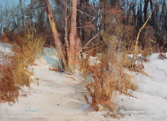 Pastel Landscape Painting by Tom Christopher