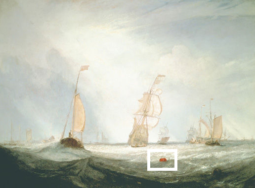 oil painting of sailboats, 1832 JMW Turner