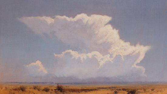 Cloudburst, 7 x 12", Oil, © Damien Gonzales