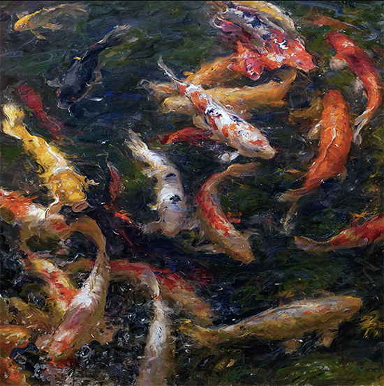 Koi, Oil, © Derek Penix