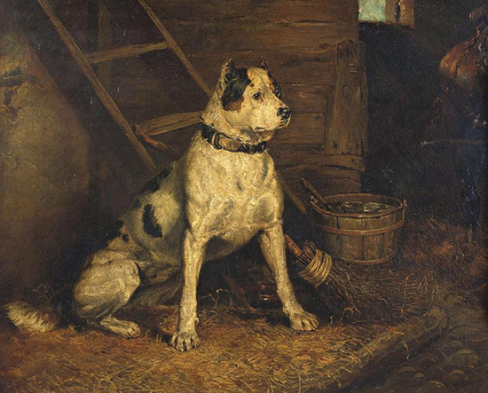 A Dog in a Stable, Edwin Henry Landseer