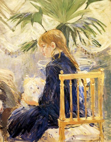 Girl with Dog, 1886, Berthe Morisot