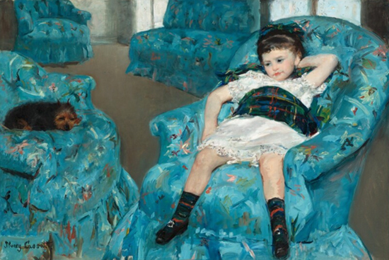 Little Girl in a Blue Armchair, 1878, Mary Cassatt