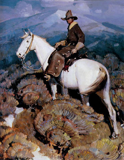The Horse Rustler, painting by William Herbert Dunton