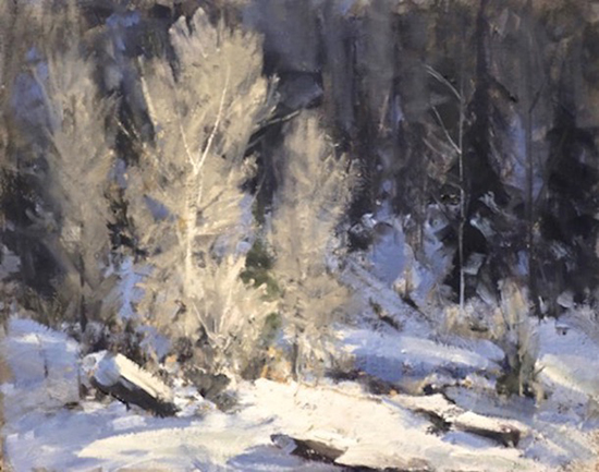 Oil Painting of a Snowy Landscape © Kaye Franklin