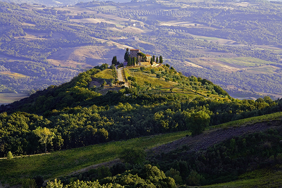 photo of Mastrojanni Agricola near Montalcino. © J. Hulsey watercolor painting workshops.