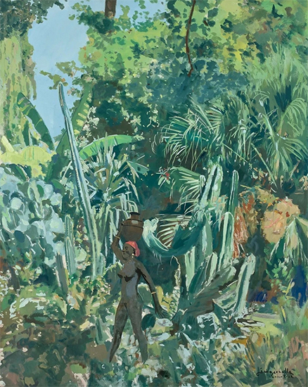 Laila dans le jardin, Jacques Majorelle