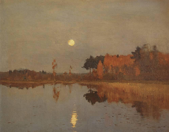 Oil painting, Twilight Moon © Isaac Levitan