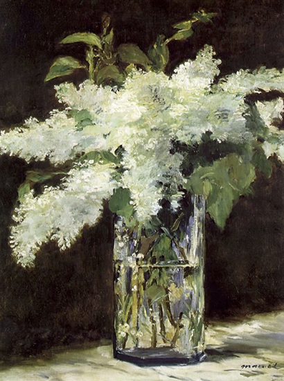 Lilacs in a Vase, ca. 1882, Edouard Manet