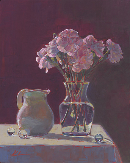 The Little White Jug, 10 x 8", Casein on Panel, © Mary Nagel Klein