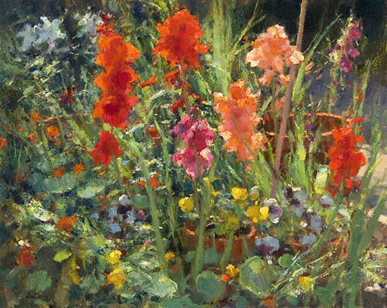 Garden Gladioli, 24 x 30", Oil, © Jim McVicker