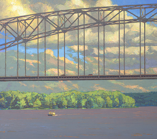 oil painting of Mississippi River © Thomas Paquette