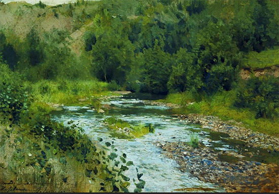 A River, 1888 Isaac Levitan
