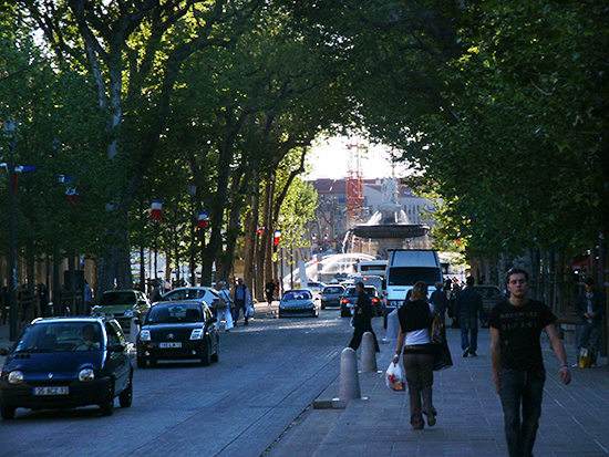 Photo of the Cours Mirabeau, Aix, Provence, France. by John Hulsey