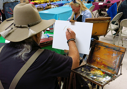 photo of John Seerey Lester at work