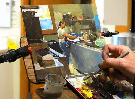 photo of James Gurney painting