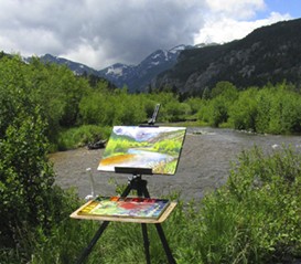 Painting at Cub Lake Trailhead
