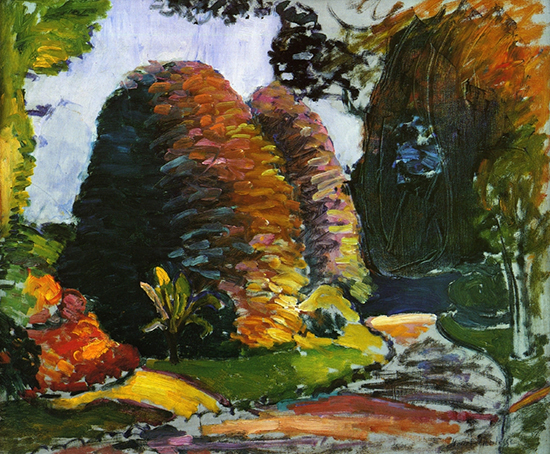 oil painting of garden by Henri Matisse