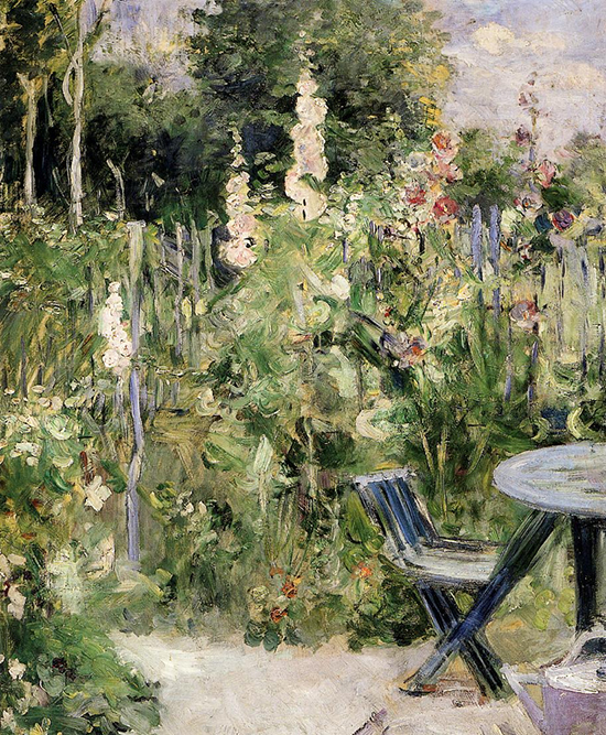 oil painting of garden by Berthe Morisot