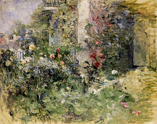 oil painting of a garden by Berthe Morisot