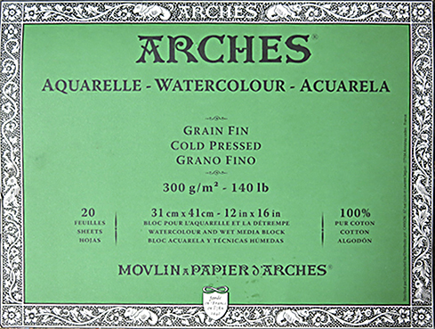 arches block of watercolor papers