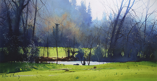 May in the Meadows, 22 x 11", Acrylic, © Richard Thorn