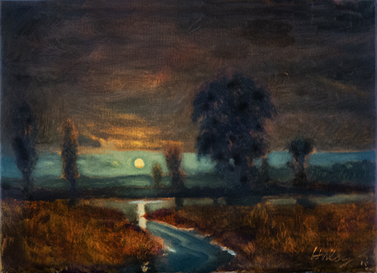 Tonalist oil painting demonstration by John Hulsey