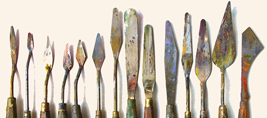photo of palette knives