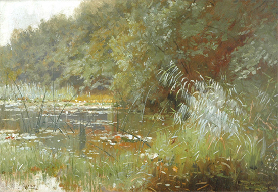 Forest Pond with Water Lilies, Walter Moras