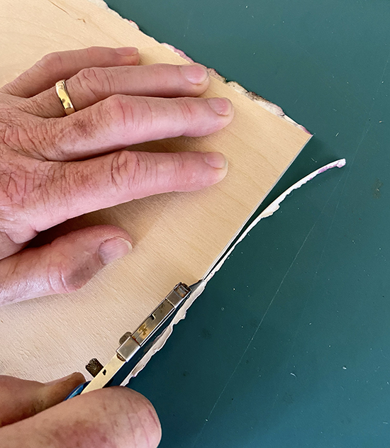 Trimming Watercolor to Backing Wood Board