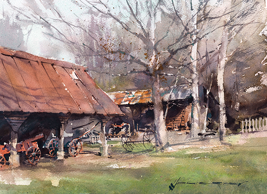 Georgia Spring, Watercolor, © Vladislav Yeliseyev