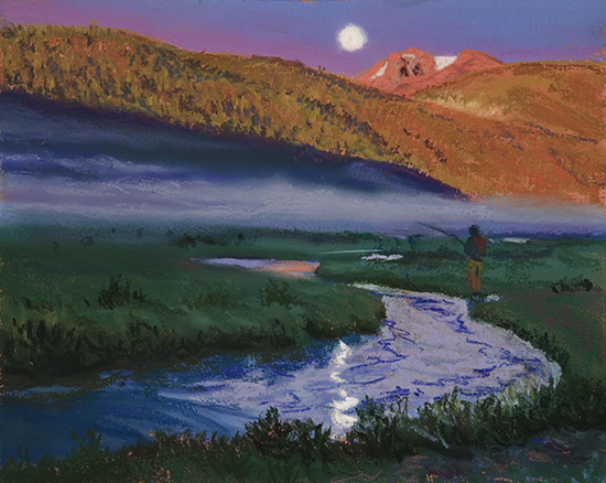 Pastel painting of Moraine Park, RMNP, by John Hulsey