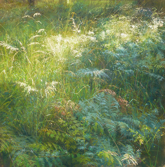 Le Nez dans l'Herbe, 70 70 cm, Pastel, © Sophie Amauger.