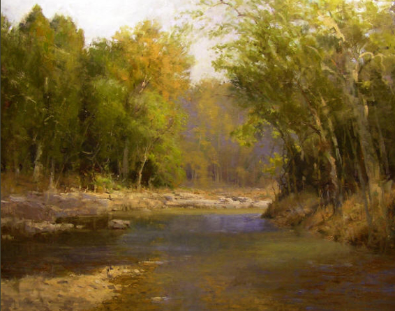oil painting of Hapeth River Tennessee, by Roger Dale Brown
