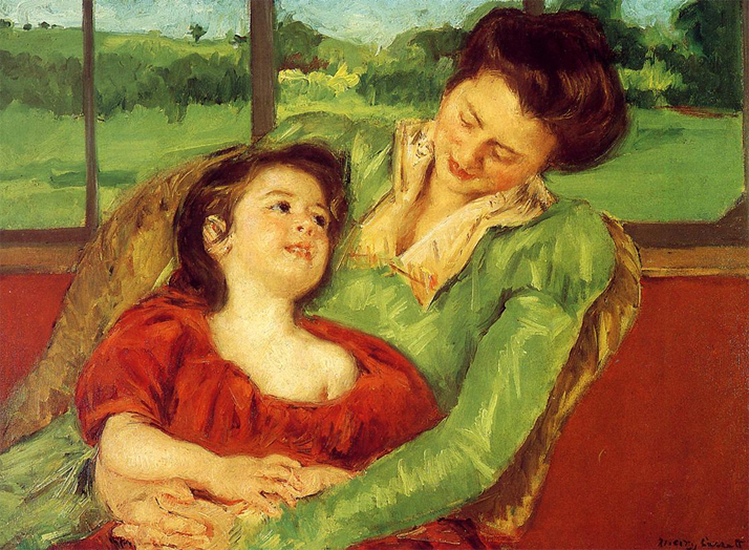 Reine Lefebre and Margot Before a Window, 1902, Mary Cassatt