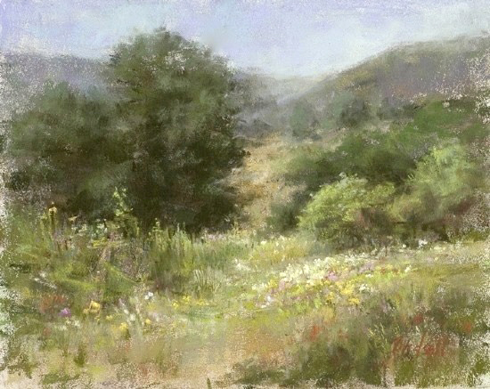California Spring, 8 x 10", Pastel, © Stephanie Birdsall