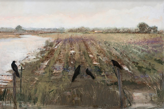 Flooded Field, 24 x 36" Oil on Panel, © Donna Nyzio